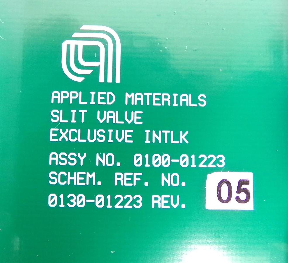 Used AMAT Applied Materials 0100-01223 Slit Valve Exclusive Interlock PCB Card Spare