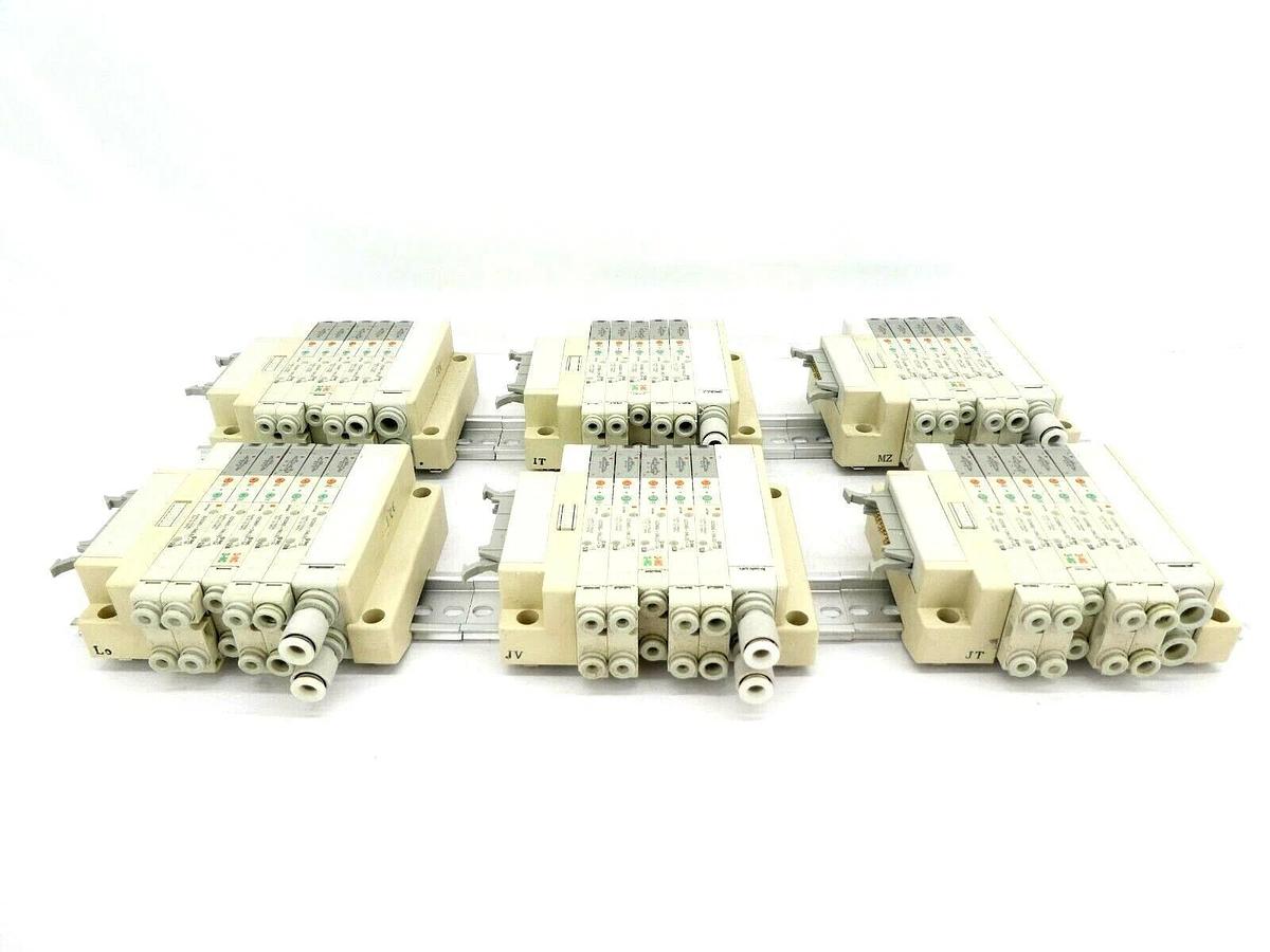 Used SMC 5-Port Pneumatic Manifold SZ3360-5NL0Z Reseller Lot of 6 Working Surplus