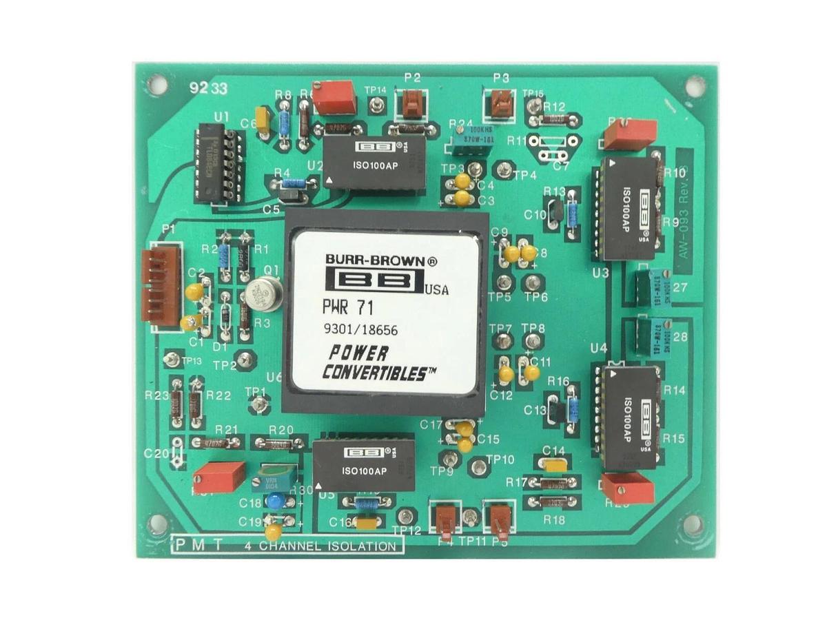 Used PMT Plasma Materials Technology AW-093 4 Channel Isolation PCB Rev. B Working