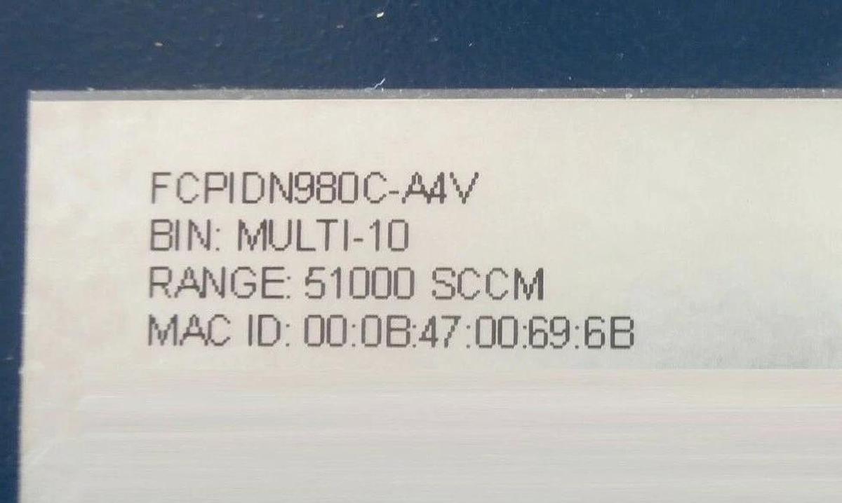 Used Aera FCPIDN980C-A4V Pressure Insensitive MFC Mass Flow Controller MGMR Working