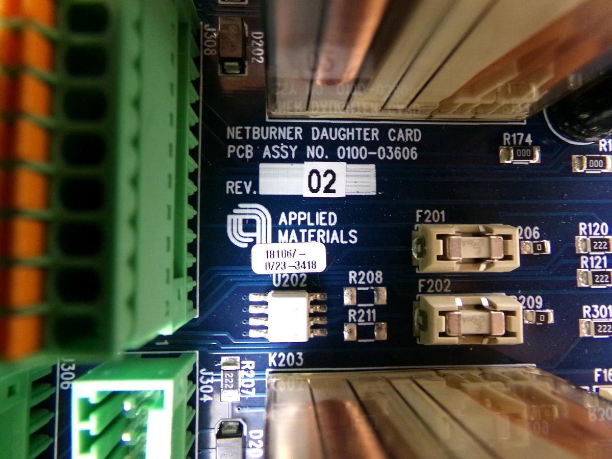Used AMAT Applied Materials 0100-03605 Netburner Interface PCB Assembly Working