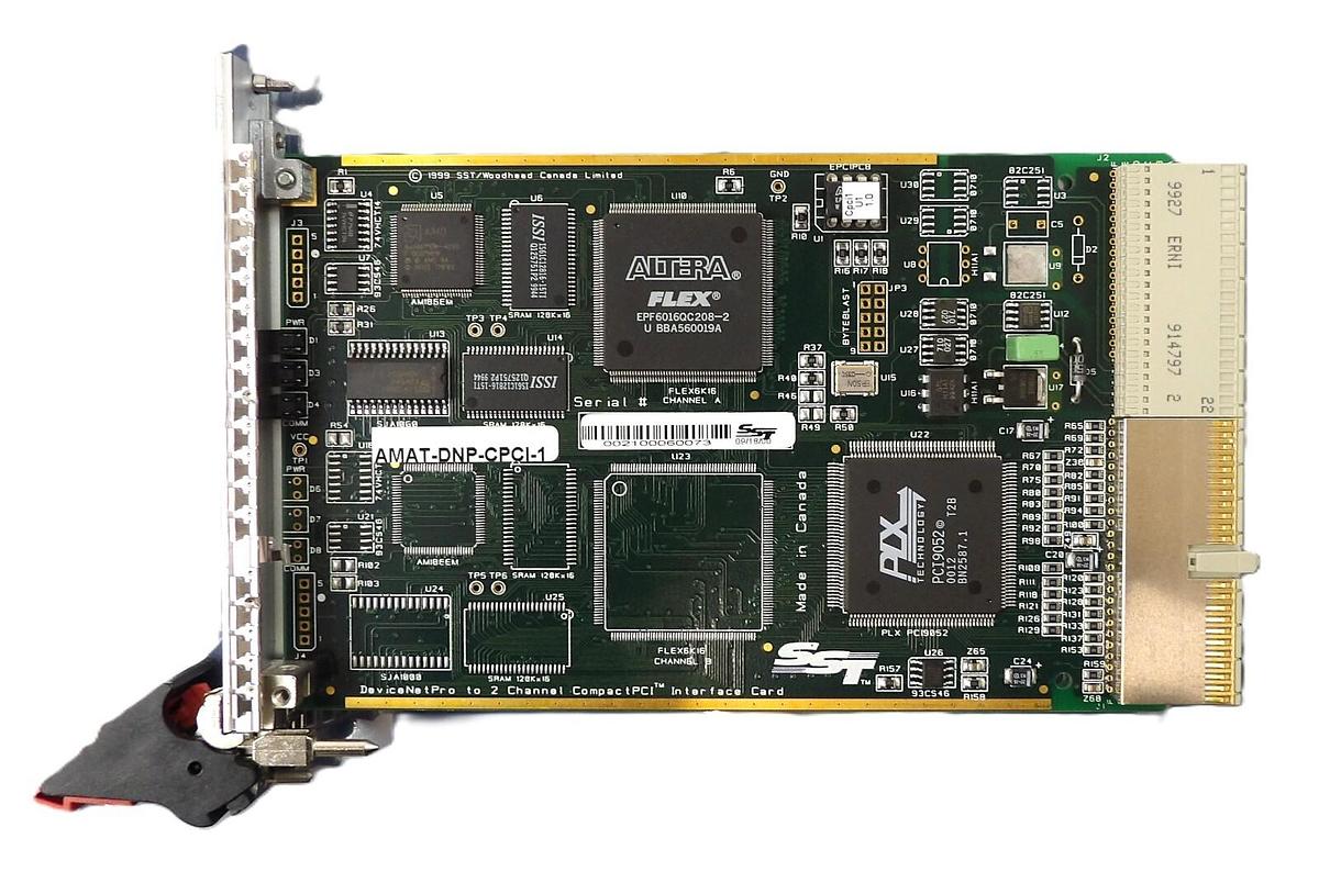 Used SST Woodhead AMAT-DNP-CPCI-1 DeviceNet Pro PCB Card AMAT 0190-01914 Working