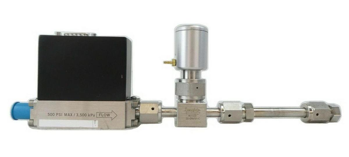 Used Kinetics 800-802-1002 Mass Flow Controller MFC Swagelok SS-BNV51-C Working Spare