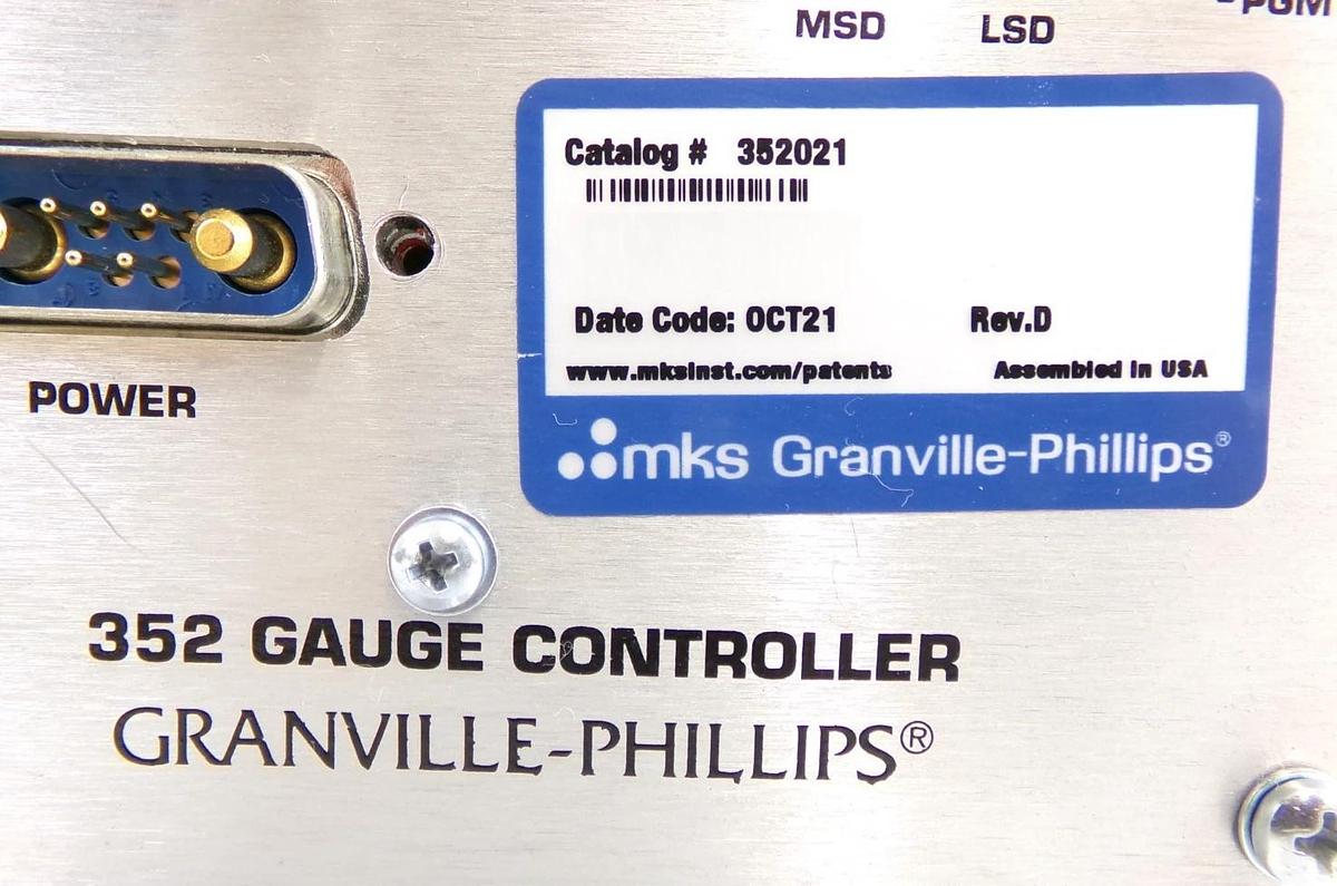 Used Granville-Phillips 352021 Ion Gauge Controller Series 352 MKS Working
