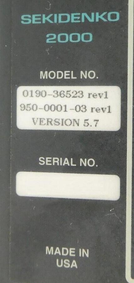 Used Sekidenko 950-0001-03 3-Channel Optical Fiber Thermometer 2000 AMAT v5.7 Working