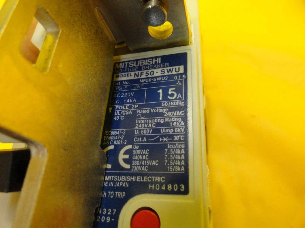 Used Mitsubishi NF50-SWU2 015 Circuit Breaker NF50-SWU Reseller Lot of 4 Used Working