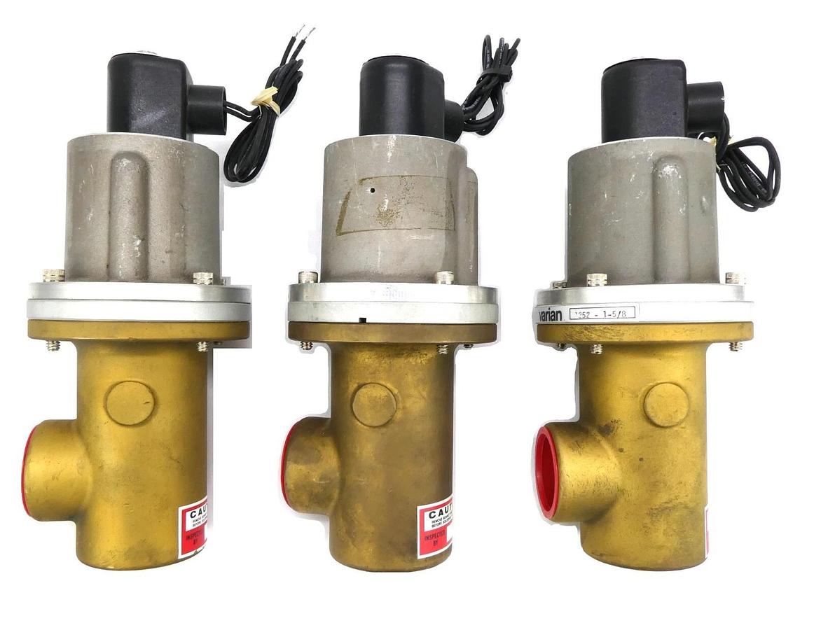 Used Varian Vacuum Products 1252-1 5/8 Angle Valve 323X-1 Lot of 3 Working