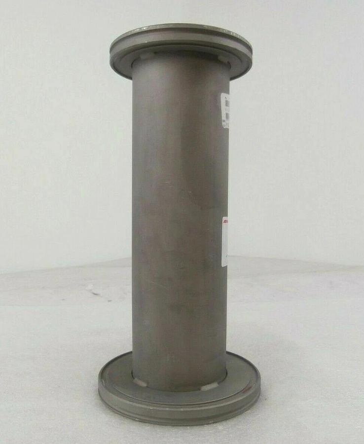 Used Edwards C5163 Straight Nipple Vacuum Adapter Tee ISO80 to ISO100 10.5" Working