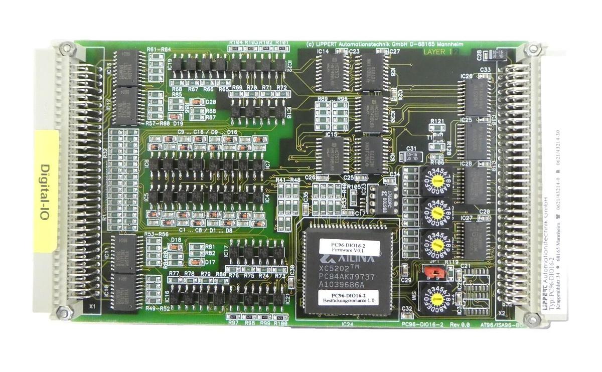Used LiPPERT Automation PC96-DIO16-2 Digital I/O PCB Card Working Surplus