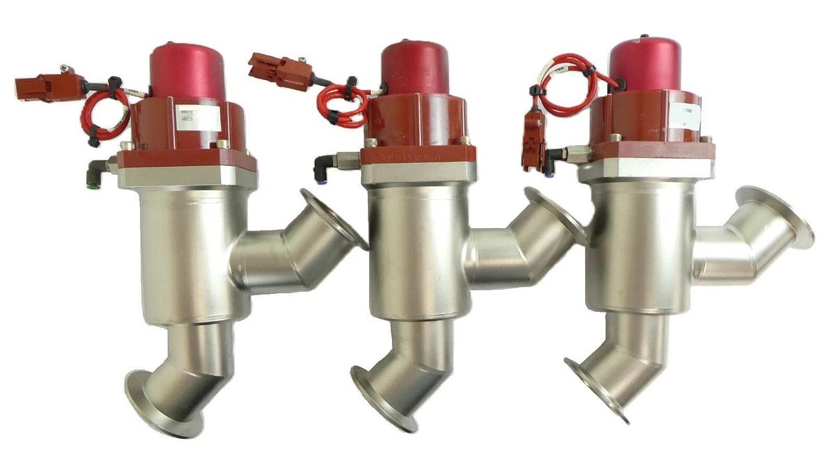 Used MKS Instruments LPJ1-50-IK-CLHXXX 99R0728 Right Angle Valve Lot of 3 Working