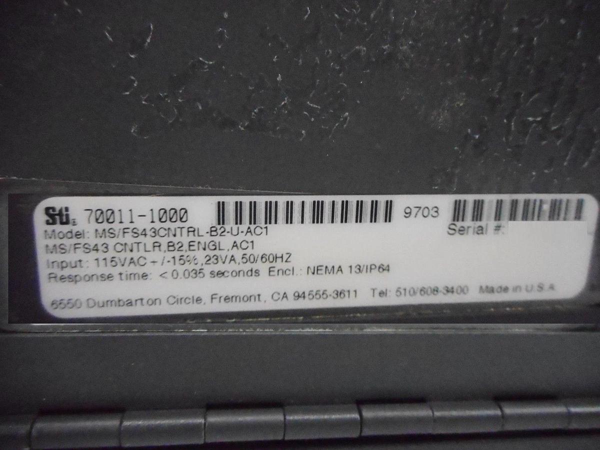 Used Sti 70011-1000 Light Curtain Controller MiniSafe/FlexSafe MS/FS43CNTRL-B2-U-AC1