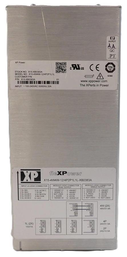 Used XP Power X15-XB0383A fleXPower Power Supply X15-4W4W-12/4P2P1L1L Working