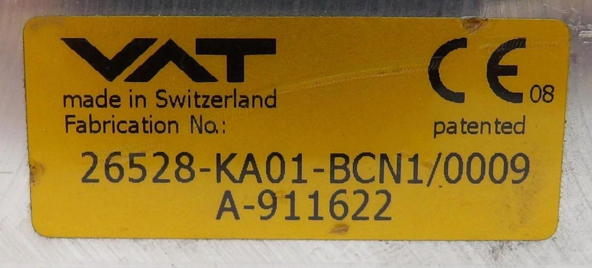 Used VAT 26528-KA01-BCN1 HV Inline Valve Reseller Lot of 2 Working Surplus