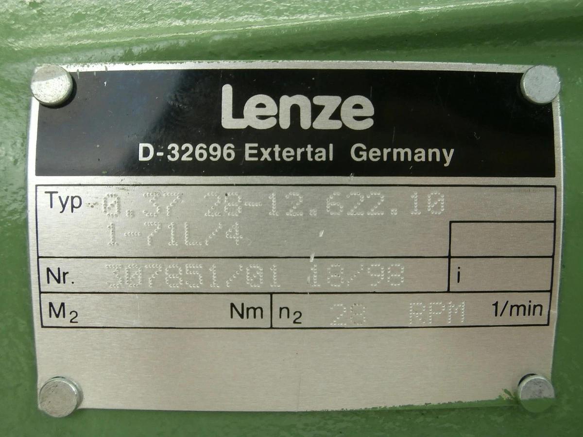 Used Lenze 0.37 28-12.622.10 1-71L/4 Motor Nordiko A03520 9550 Used Working