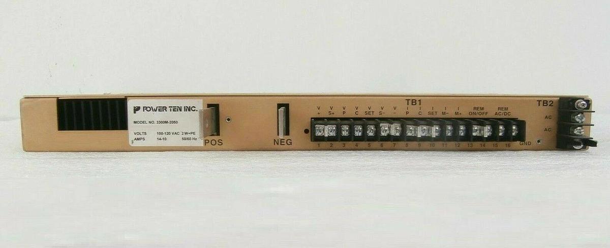 Used Power Ten 3300M-2050 DC Power Supply 0-30 VDC 3300 Series Surplus Tested As-Is