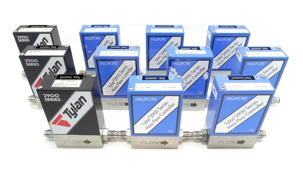 Used Millipore Tylan FC-2900V Mass Flow Controller MFC 10 SLPM O2 Reseller Lot of 11
