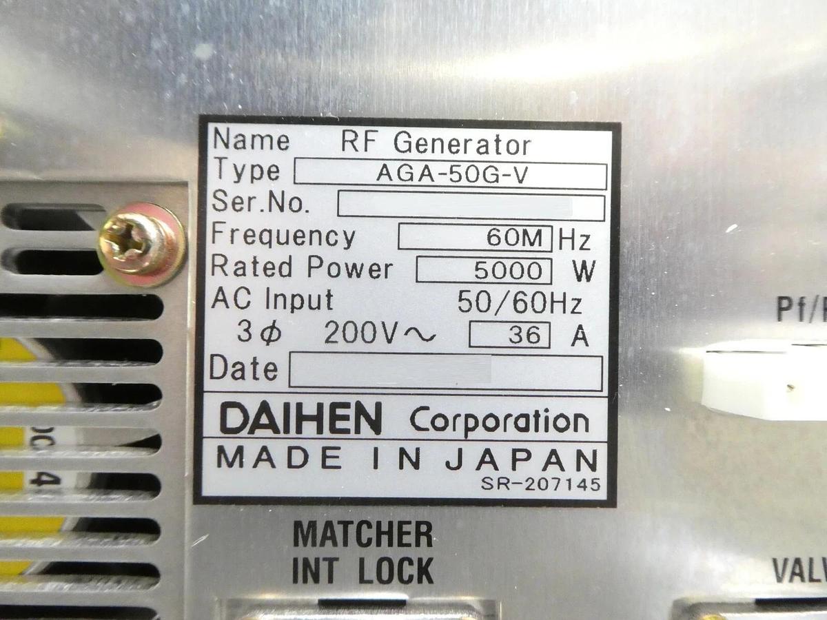 Used Daihen AGA-50G-V RF Power Generator TC03-C07-1309-V TEL 3D39-000005-V1 Working