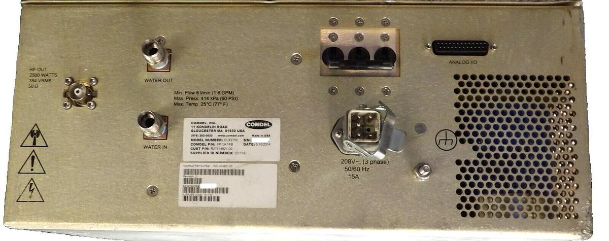 Used CLX2750 Comdel FP1341RA RF Generator Module Novellus R27-414821-00 As-Is