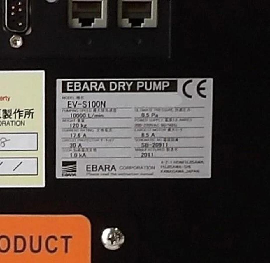 Refurbished EV Ebara Technologies EV-S100N Dry Vacuum Pump Manufacturer Refurbished
