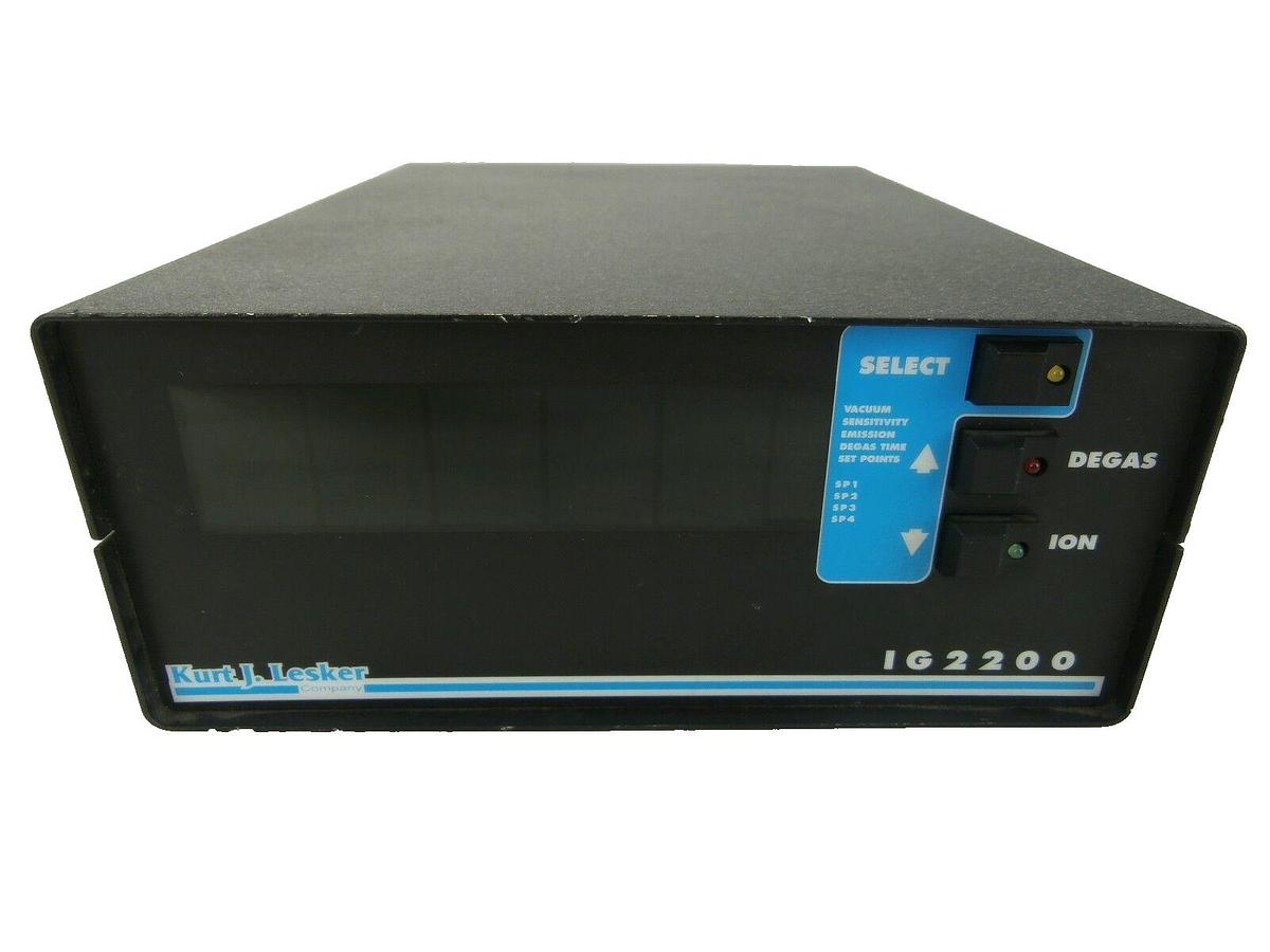 Used Kurt J. Lesker KJL2200 Ionization Gauge Controller IG2200 Working Surplus