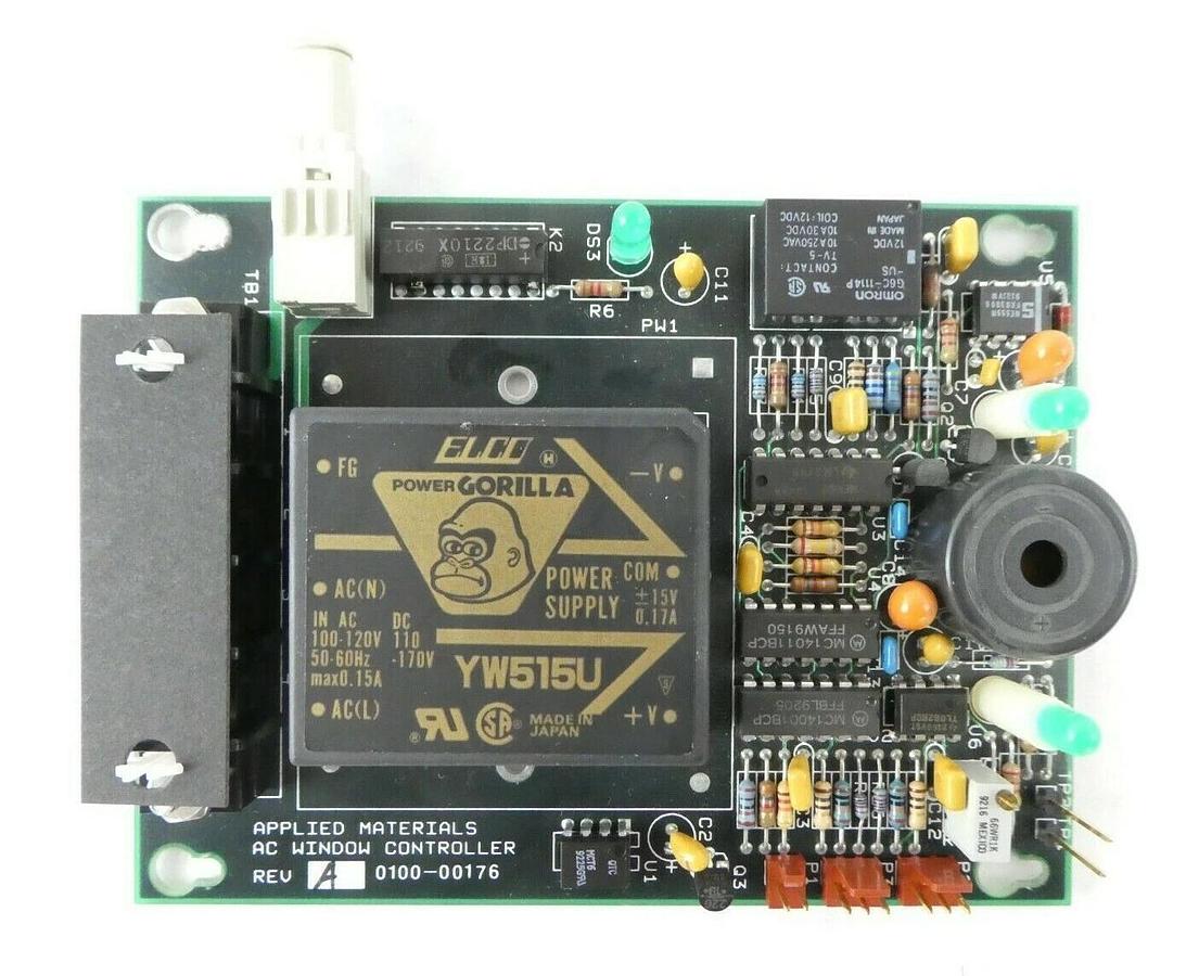 Used AMAT Applied Materials 0100-00176 AC Window Controller PCB P5000 Working