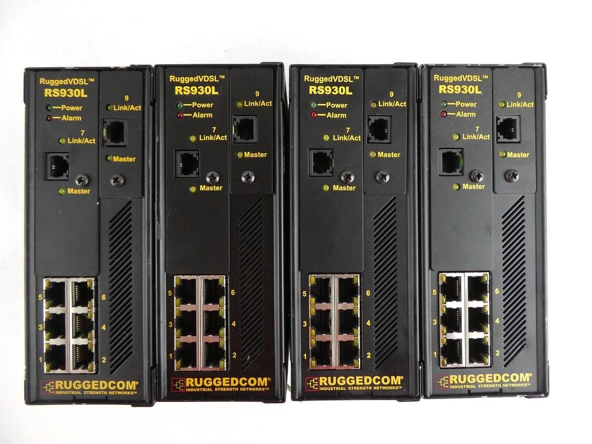 Used Ruggedcom RS930L-HI-D-V1-V1-C01 6-Port Ethernet Switch RS930L Lot of 4 Working