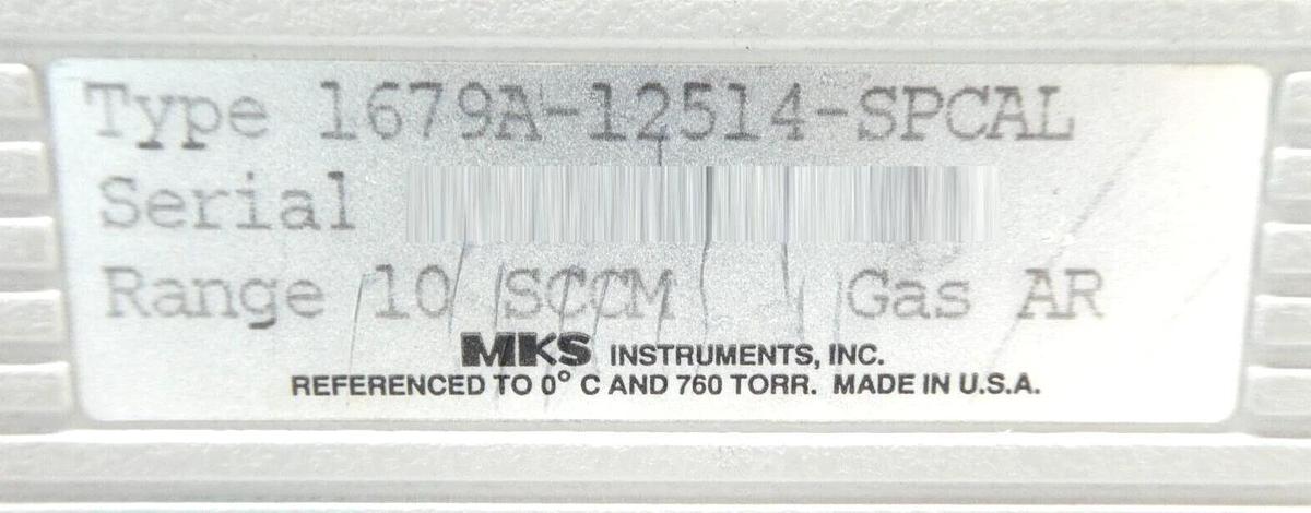 Used MKS Instruments 1679A-12514-SPCAL Mass Flow Controller MFC Manifold Working