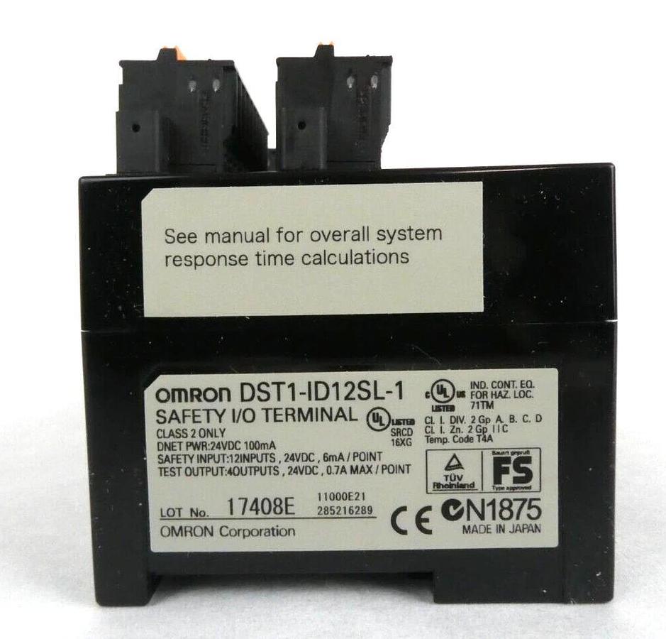 Omron DST1-ID12SL-1 Safety I/O Terminal 24VDC TEL DS049-001917-1 New Surplus