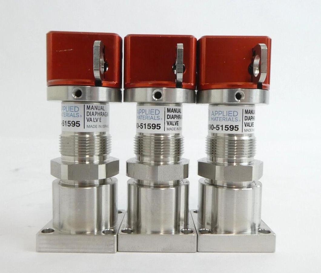 Used AMAT Applied Materials 0190-51595 Manual Diaphragm Valve Lot of 10 Working