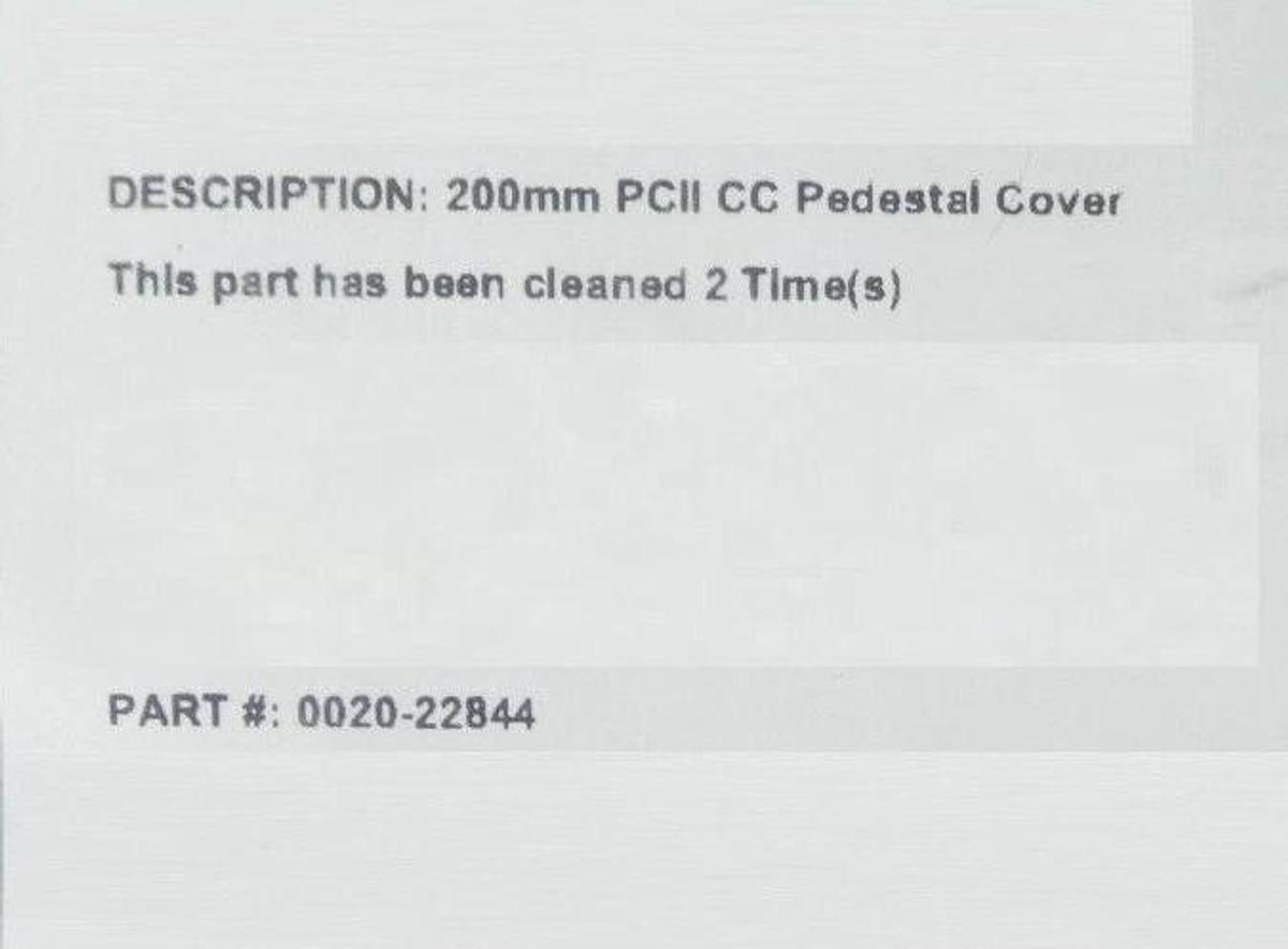Refurbished AMAT Applied Materials 0020-22844 200mm PCII Pedestal Cover Lot of 3 Refurbished
