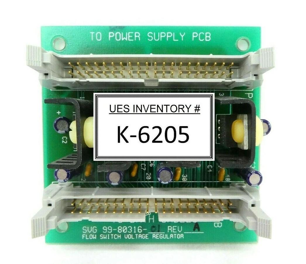Used SVG Silicon Valley Group 99-80316-01 Flow Switch Voltage Regulator PCB 90S Spare