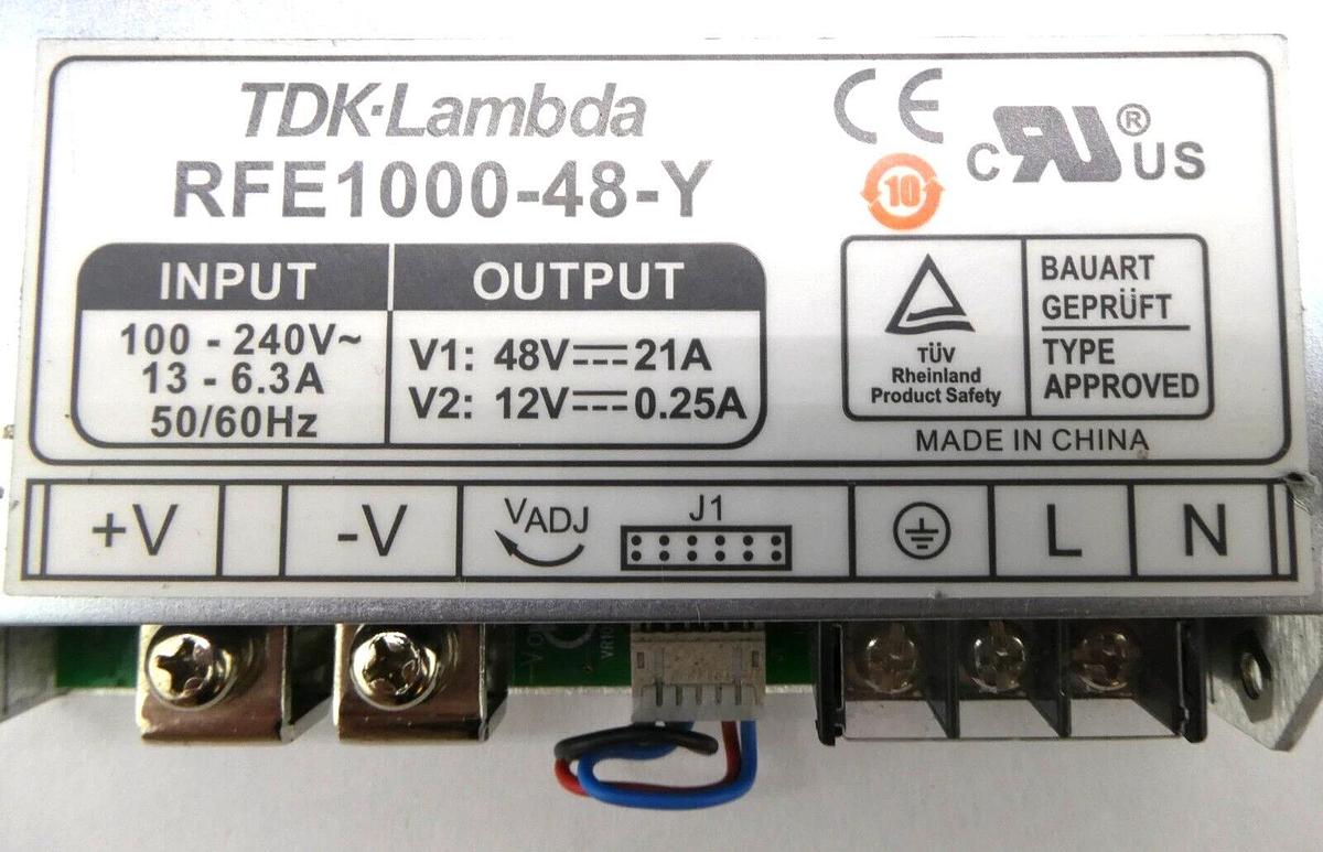 Used TDK-Lambda RFE1000-48-Y Power Supply Assembly 1000 Series Working Surplus