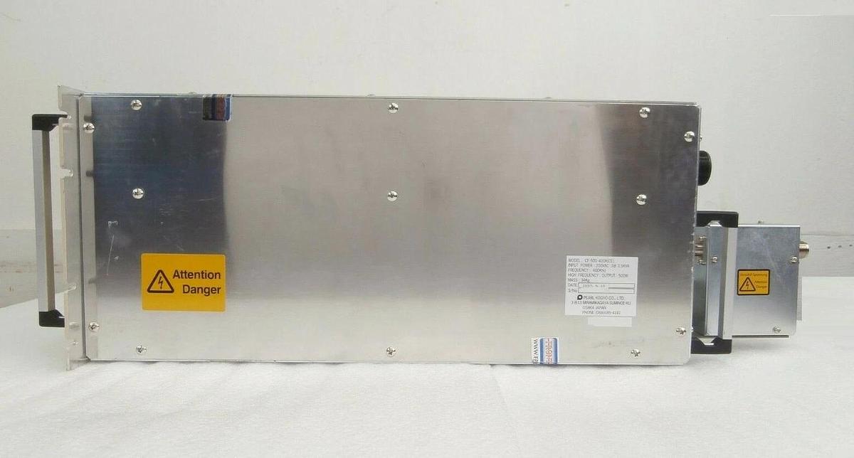 Used Pearl Kogyo CF-500-400K(CE) 500W RF Power Supply Working Surplus