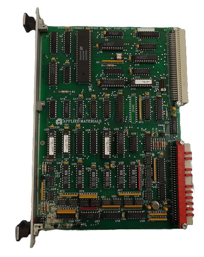 Used AMAT Applied Materials 0100-20001 System Electronics Interface PCB Card Working