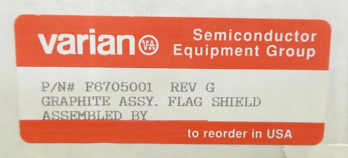 Varian Semiconductor Equipment F6705001 Flag Shield Graphite Assembly VSEA New