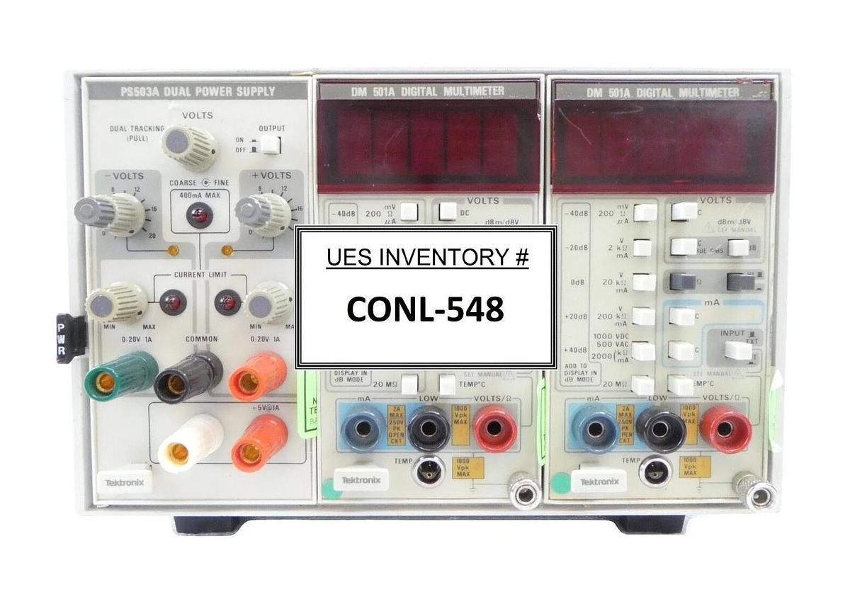 Used Tektronix TM503 Dual Digital Multimeter DM501A with PS503A Working Surplus