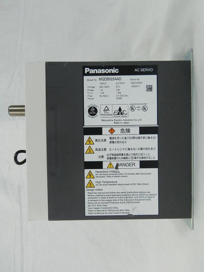 Used Panasonic MQDB022AAD AC Servo Driver Used Working
