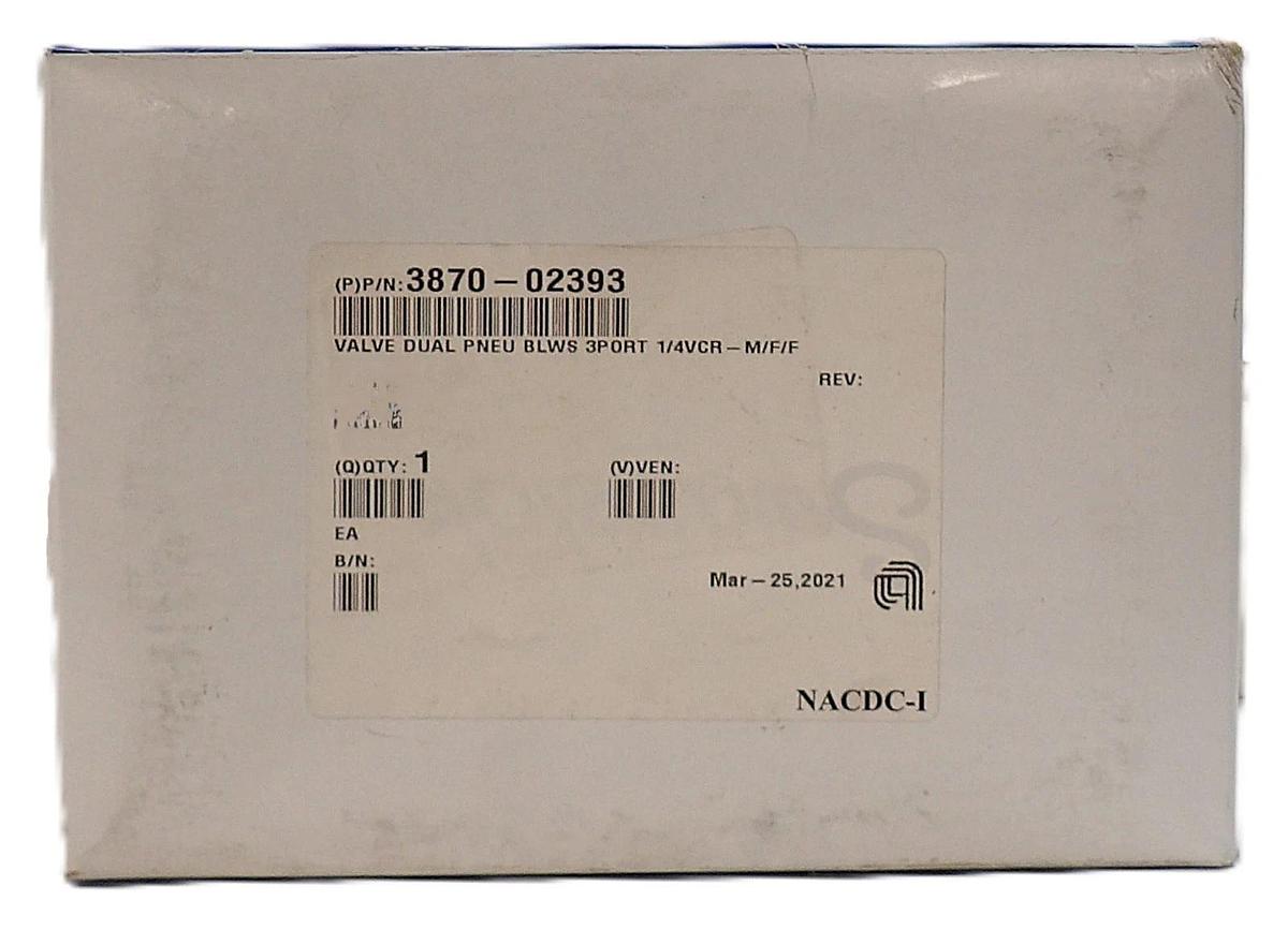 Swagelok 6L-M1D-122P-IJ Double Actuator 3 Way Diaphragm Valve New