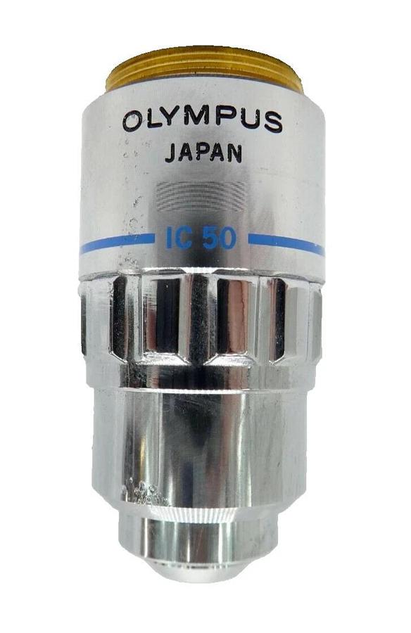 Used Olympus Microscopy MSPlan 50 Microscope Objective 0.80 ∞/0 f=180 IC 50 Working