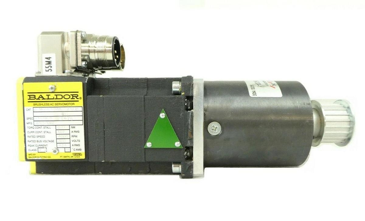 Used Baldor BS/M65A-175AA 708 Brushless AC ServoMotor S1P01W05 BSM65A-175AA Working