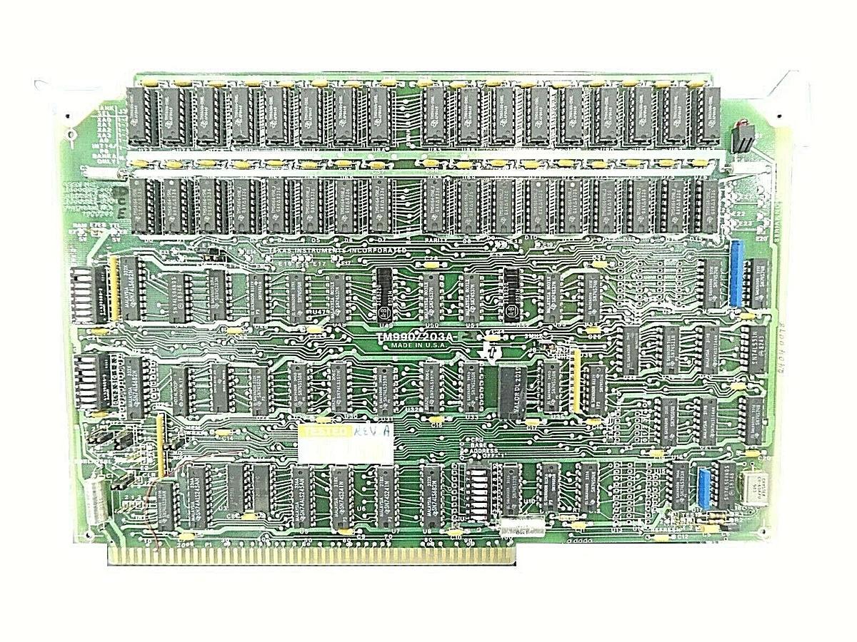 Used Texas Instruments 1600252-000 RAM Module PCB Card TM990/203A-2 Varian H2174001