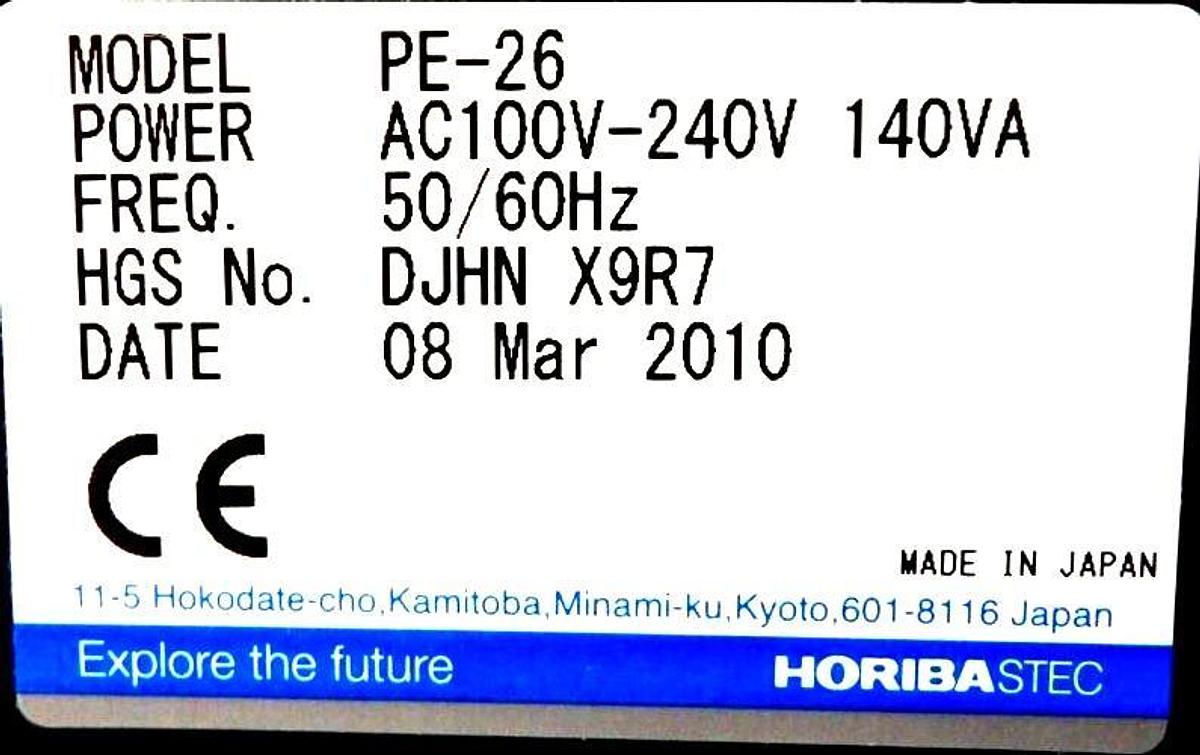 Used Horiba STEC PE-26 MFC Mass Flow Controller Power Supply PE-Series Working Spare