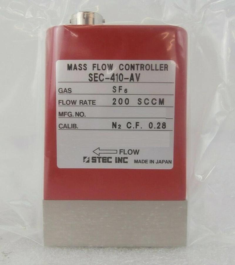 STEC SEC-410-AV Mass Flow Controller MFC SEC-410 200 SCCM SF6 New Surplus