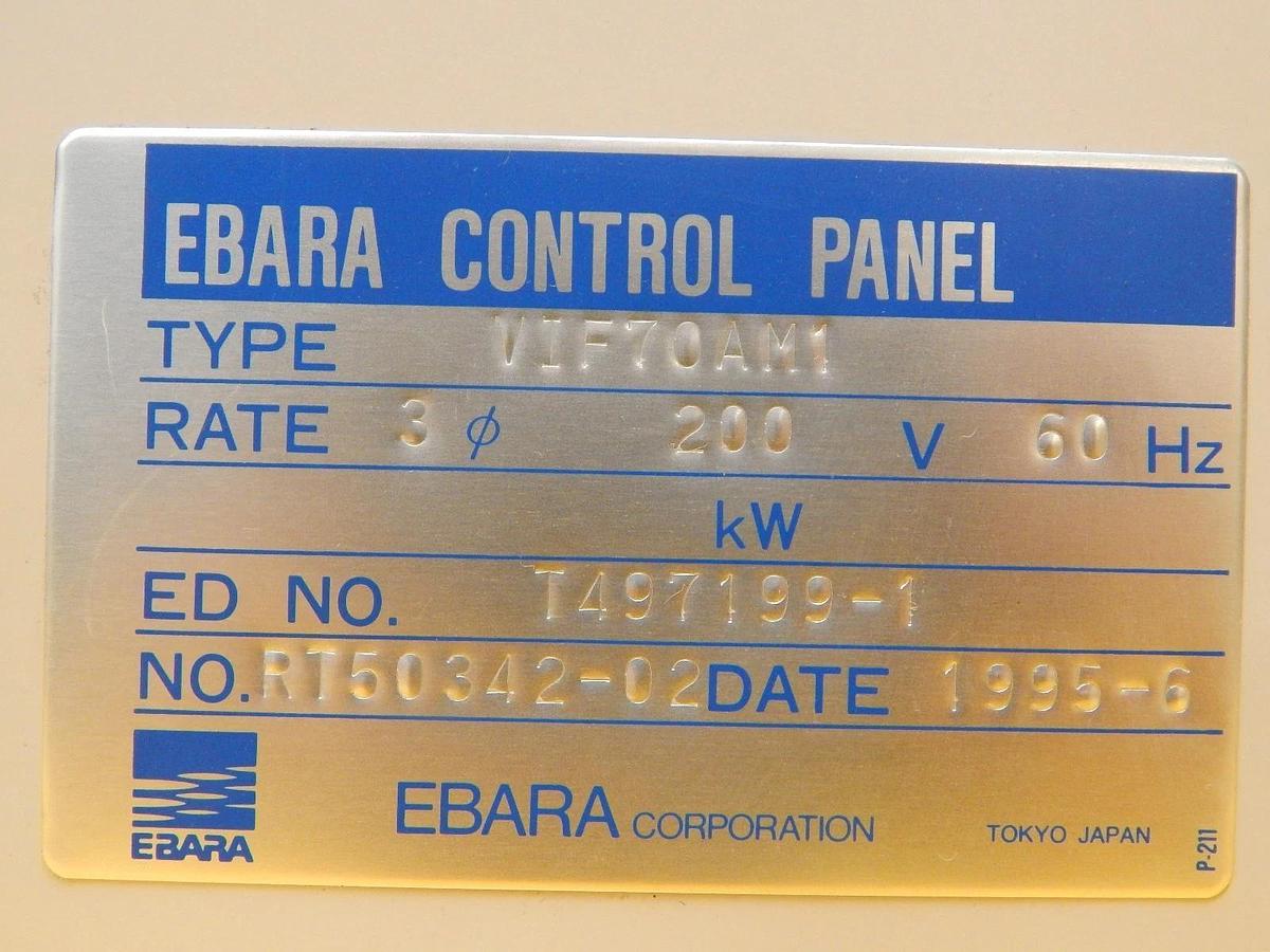 Used Ebara VIF70AM1 Vacuum Control Panel Interface Module AMAT P5000 Used Working