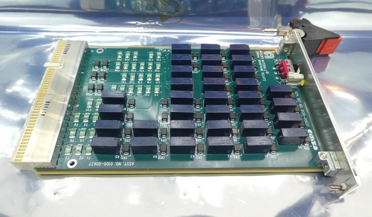 Used AMAT Applied Materials 0100-00637 300mm Mainframe Relays PCB Card Working Spare
