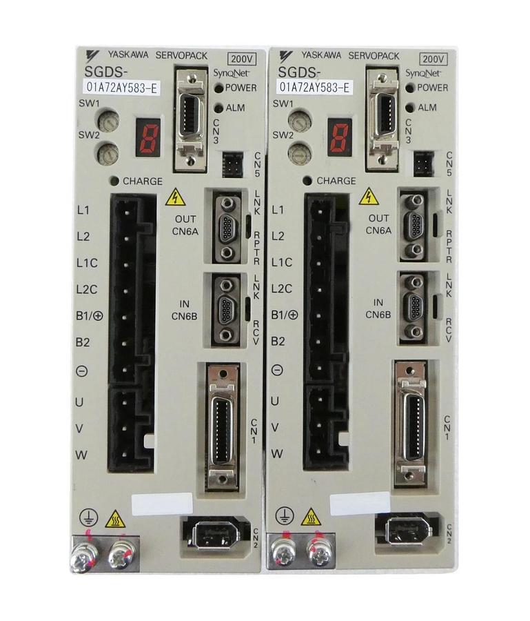 Used Yaskawa Electric SGDS-01A72AY583 Servo Drive SERVOPACK SynqNet Lot of 2 Working