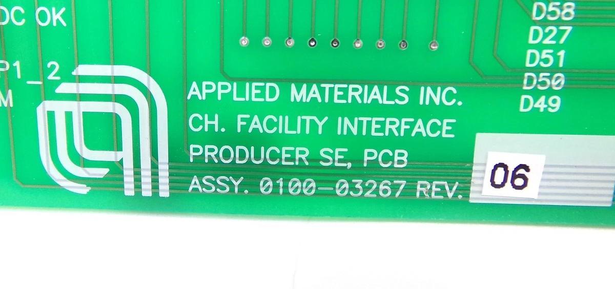 Used AMAT Applied Materials 0100-03267 Chamber Facility Interface Producer PCB Spare