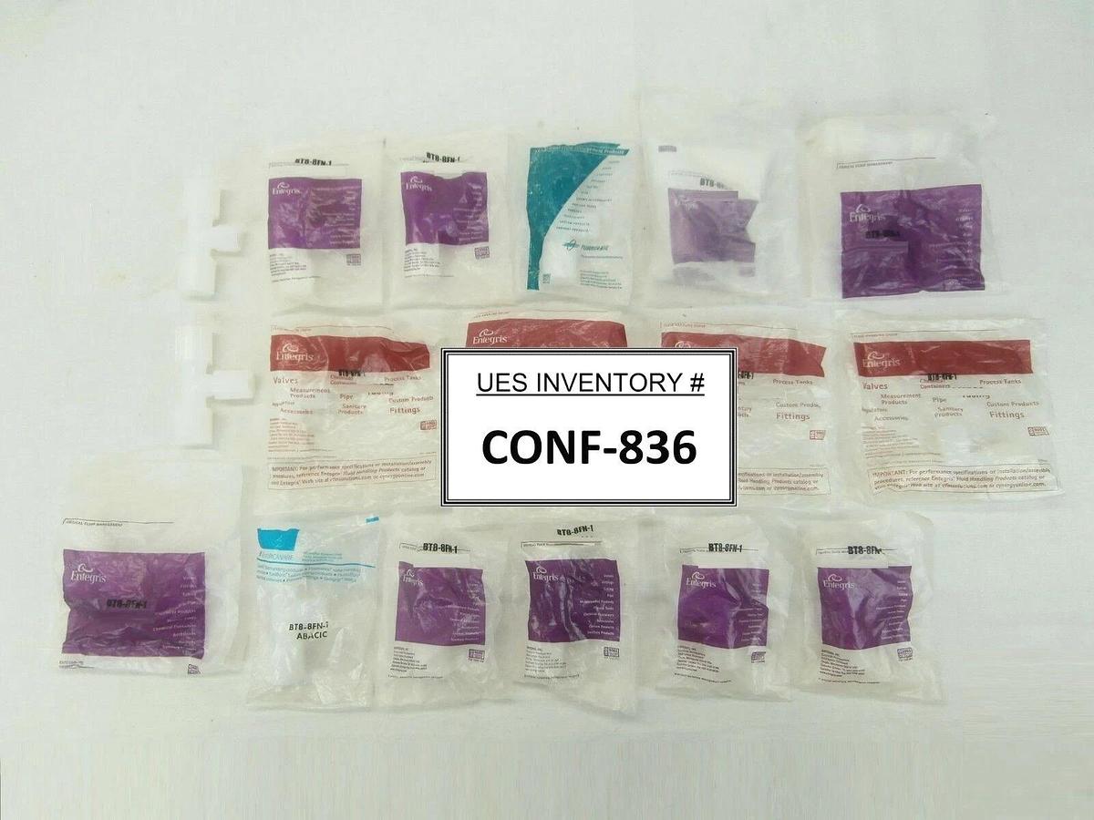 Entegris BT8-8FN-1 Tee Adapter 1/2" Flaretek x 1/2" MNPT Branch Lot of 17 New