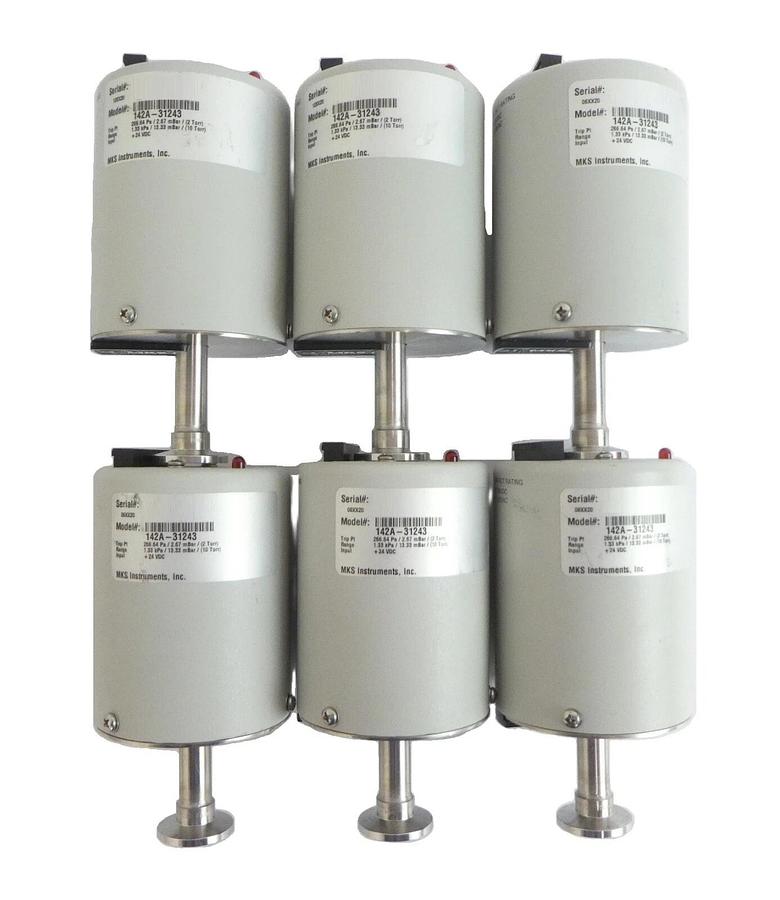 Used MKS Instruments 142A-3124 Vacuum Switch Type 142 Reseller Lot of 6 Working
