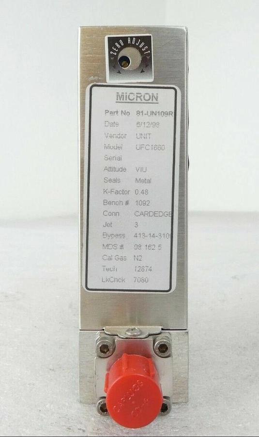Used UNIT Instruments UFC-1660 Mass Flow Controller MFC Micron 81-UN109R Working